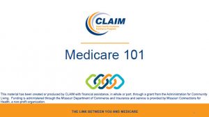 Screenshot of first page of Medicare 101 presentation