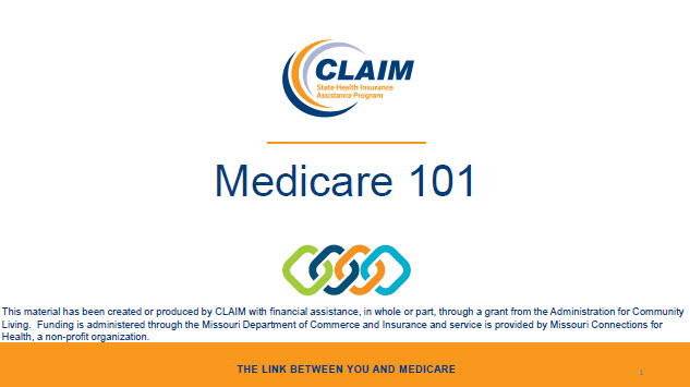 Screenshot of first page of Medicare 101 presentation