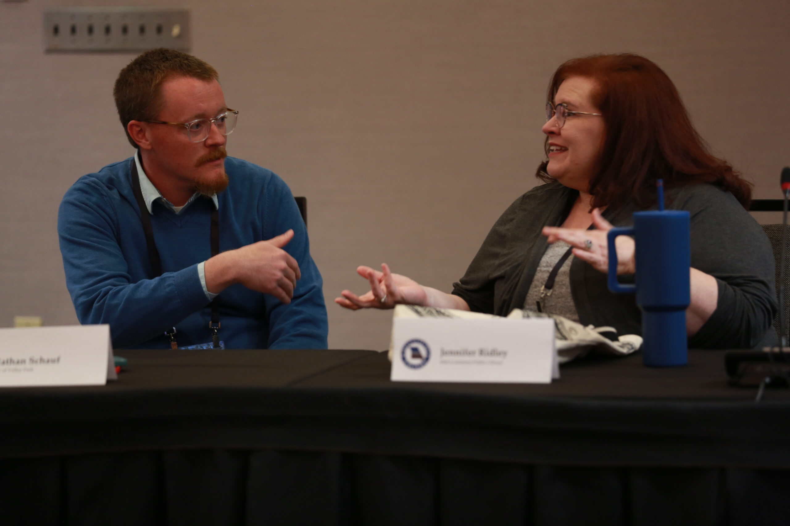Members sitting in meeting at LAGERS Annual Meeting.