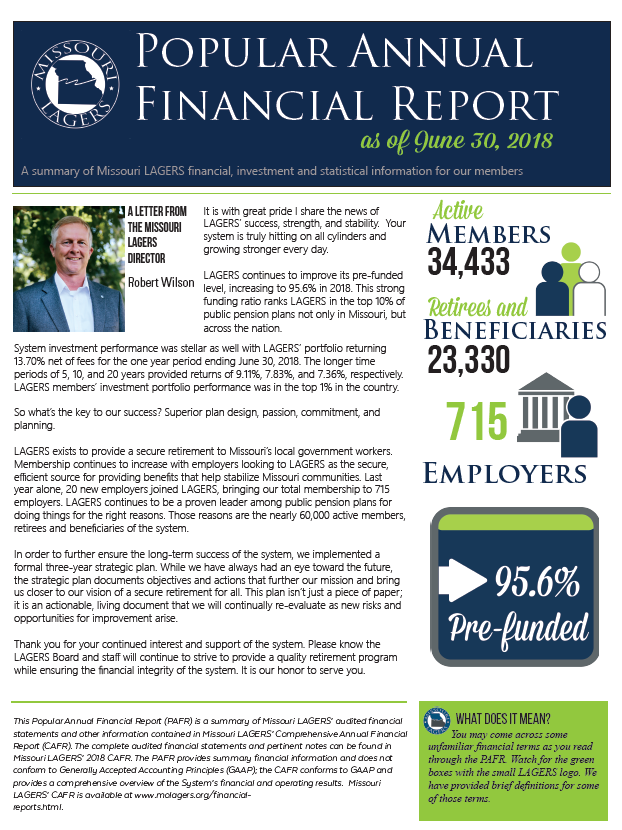 Popular Annual Financial Report as of June 30, 2018