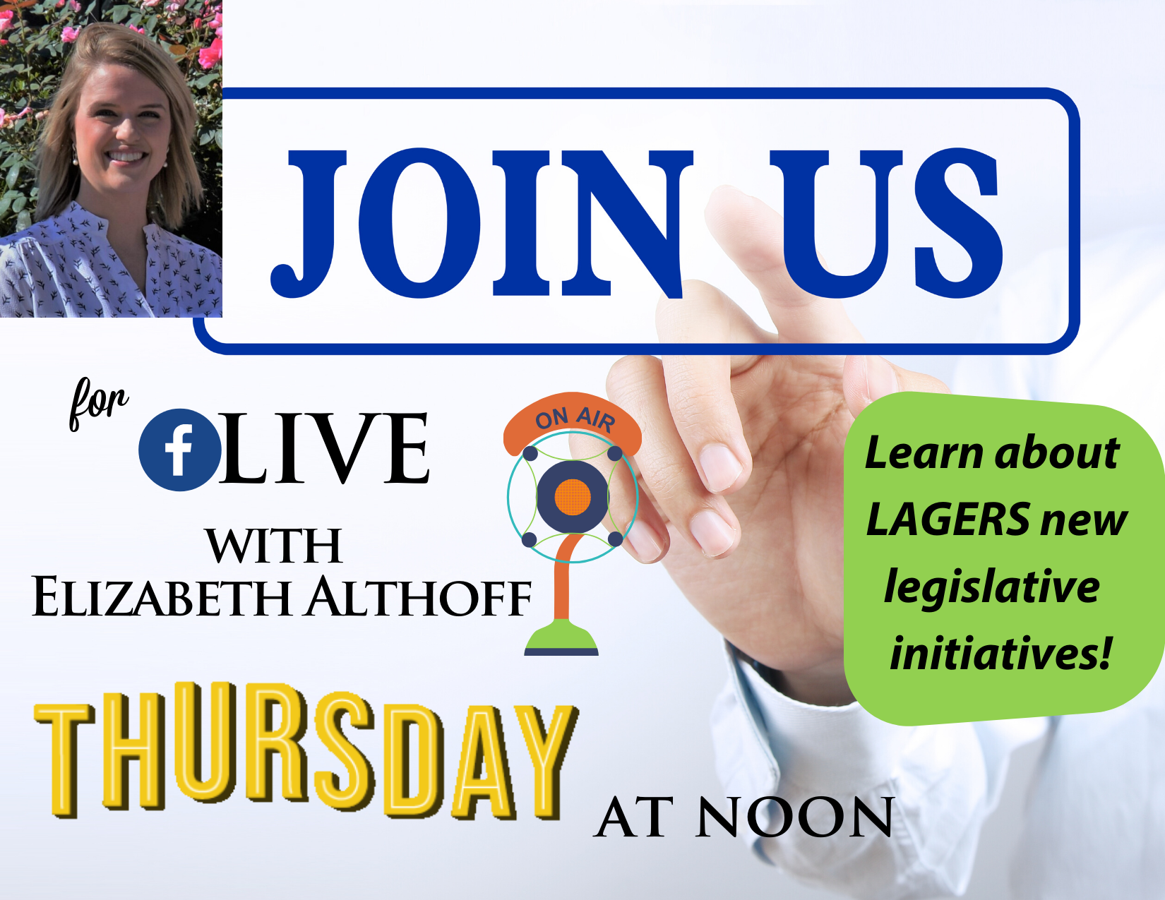 FB live learn about legislative initiatives