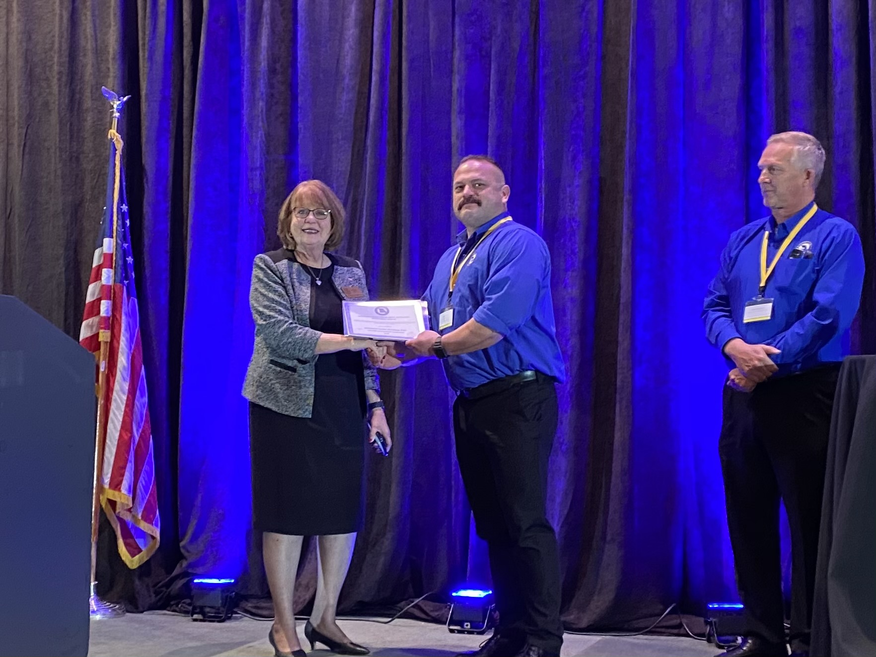 Representative Pike being honored  at the LAGERS Annual Meeting by Board Chairman, Arby Todd, and Executive Director, Bob Wilson.