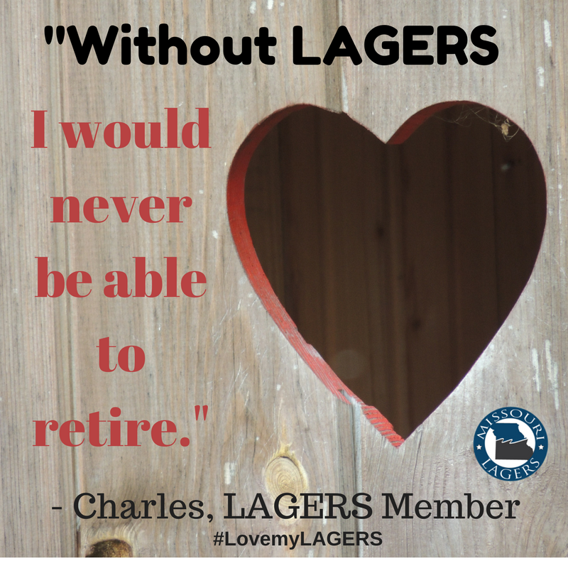 Without LAGERS I would never be able to retire. - Charles, LAGERS Member