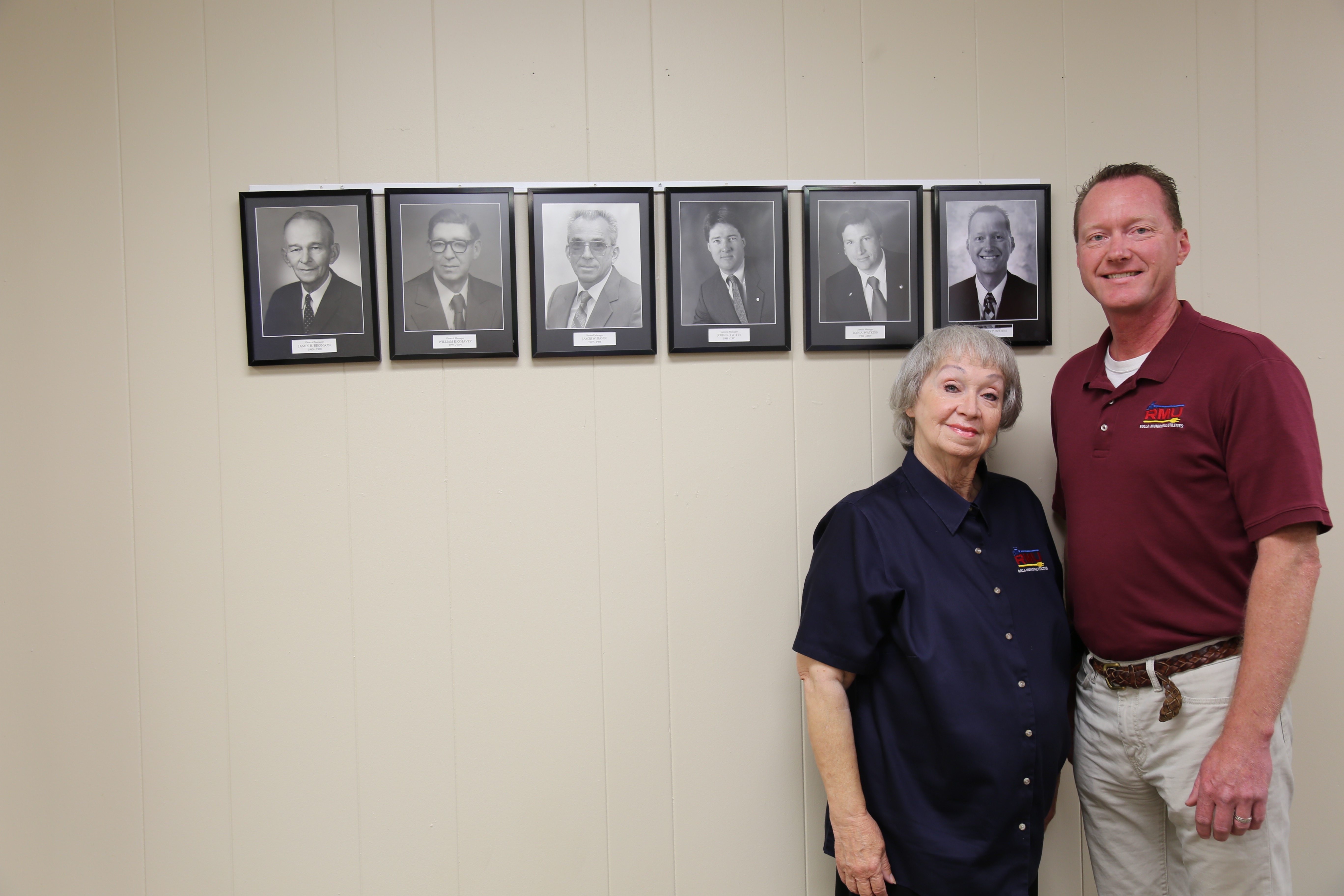 Rosalie with her current GM Rodney Bourne and pictures of all her former GMs