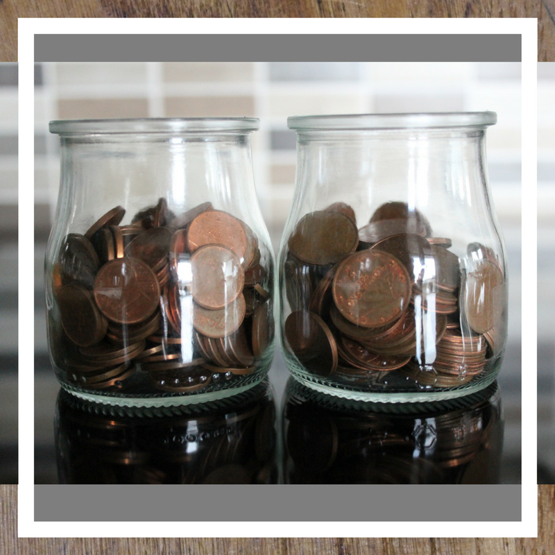 pennies in a jar