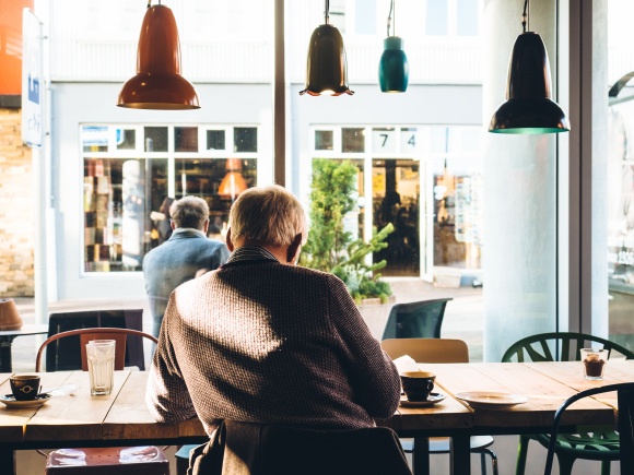 Diner, Senior, Coffee