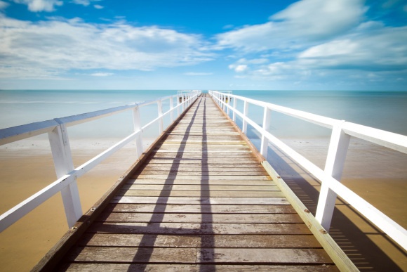 Dock, Beach, Ocean